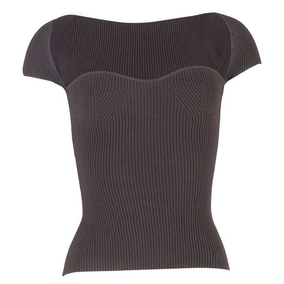 KHAITE Tops - Khaite The Ista Top in Brown Viscose